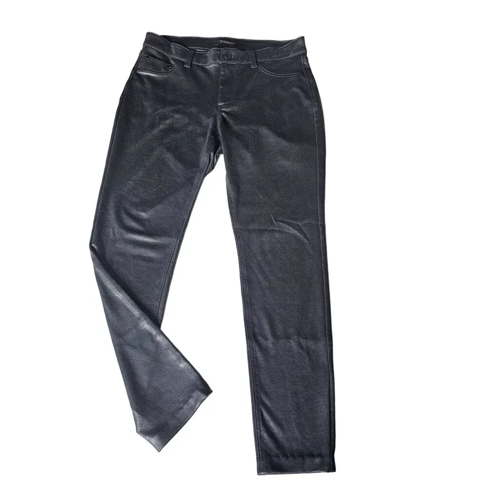 ROZ & Ali Women's Knit Legging Pants Shiny Jean Style Skinny sz 12 - Picture 1 of 9